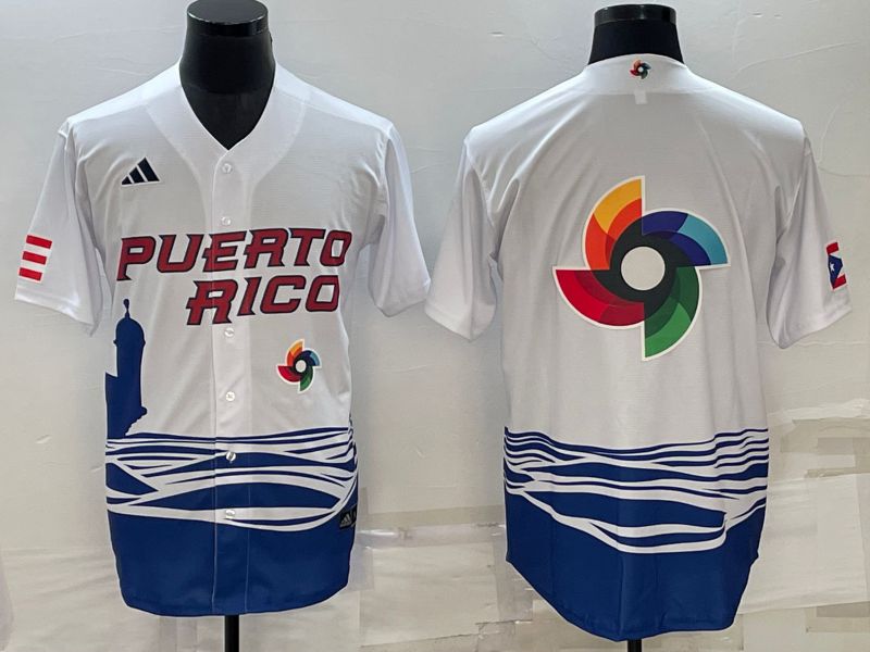 Men 2023 World Cub Blank White MLB Jersey5->more jerseys->MLB Jersey